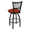 Holland Bar Stool Co 30" Swivel Bar Stool, Black Wrinkle, Graph Poppy Seat 81030BW021 - alternate 3